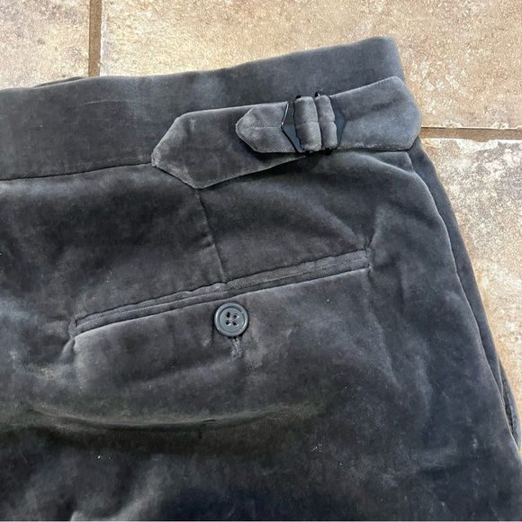 Ralph Lauren Purple Label Mens Grey Velvet Pants- Adjustable- Sz 32x39- NWT - Picture 13 of 16